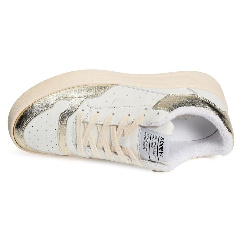 SMATCH NEW TRAINER W Blanc Or, Sneakers basses Schmoove