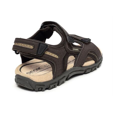 U SANDAL STRADA D Marron, Sandales plates & Nu-Pieds Geox