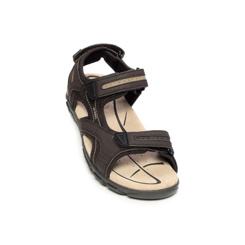 U SANDAL STRADA D Marron, Sandales plates & Nu-Pieds Geox