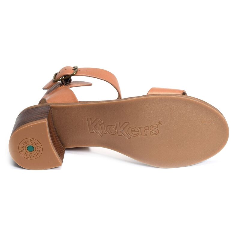 VOLOU Camel, Nu-Pieds à talon Kickers