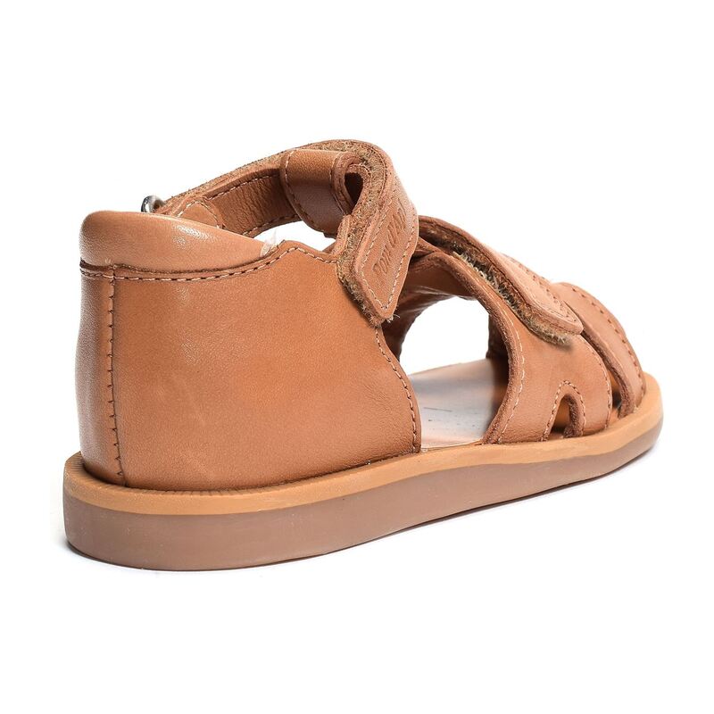 POPPY BOY STRAP Camel, Sandales plates & Nu-Pieds Pom d'Api