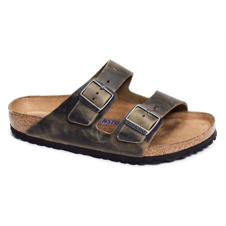 ARIZONA SFB CUIR Vert Foncé, Mules Birkenstock