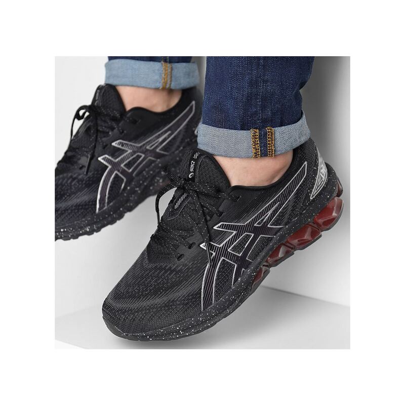 GEL QUANTUM 180 Noir Gris, Baskets running Asics