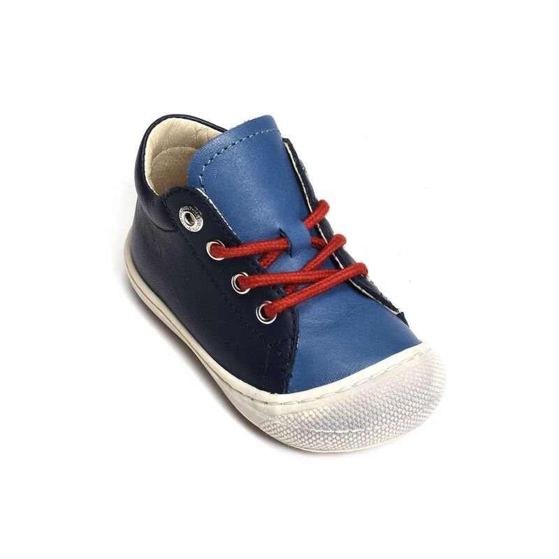 COCOON BOY CLASSIC Marine Rouge, Chaussures à Lacets Naturino