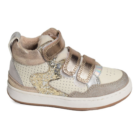 TEAMS JOG SCRATCH Beige Or, Baskets montantes Shoopom