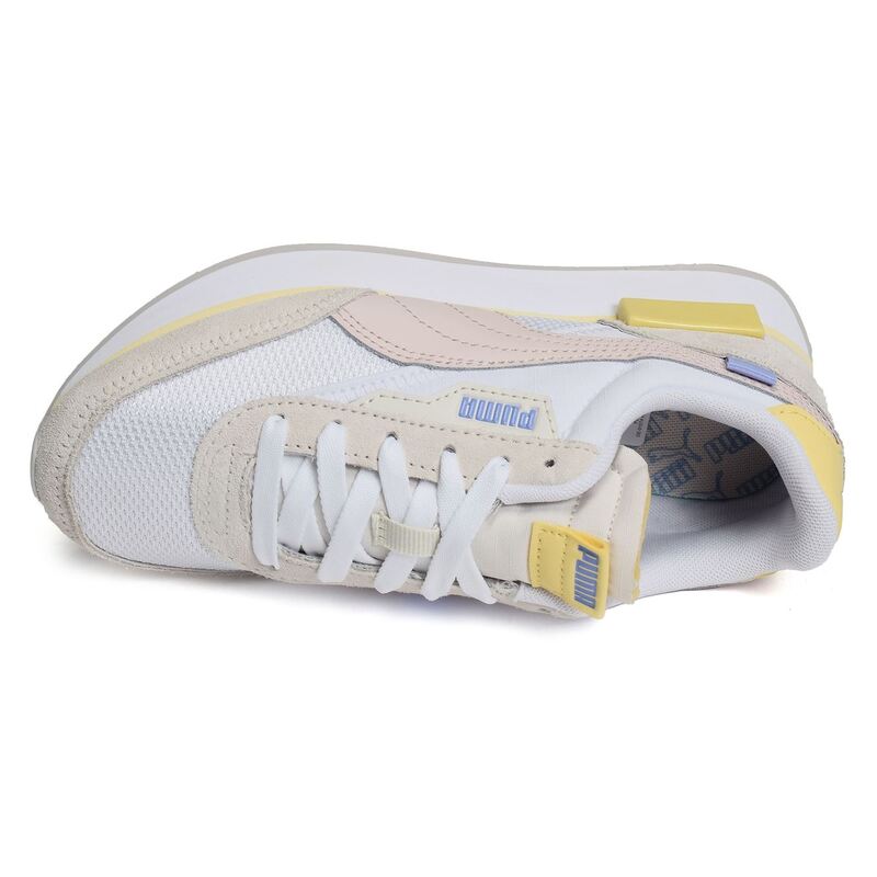 FUTURE RIDER Blanc Gris, Baskets running Puma