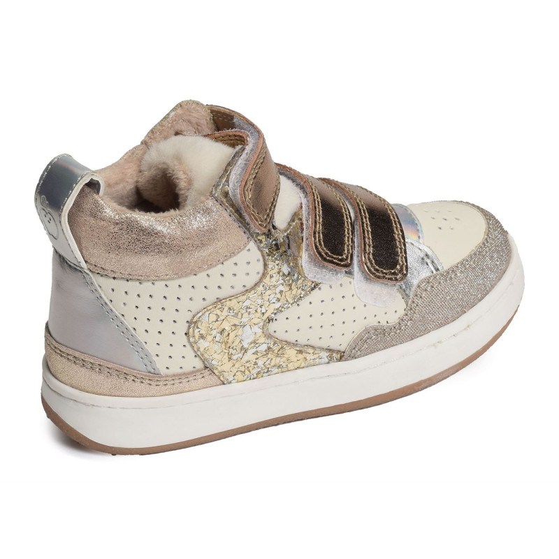 TEAMS JOG SCRATCH Beige Or, Baskets montantes Shoopom