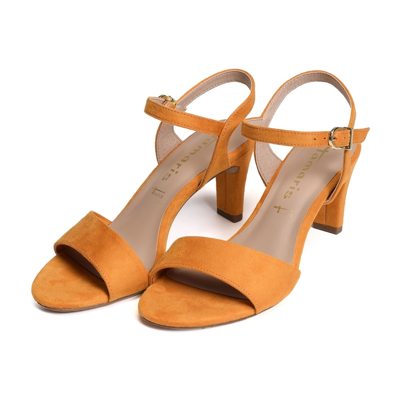 28028 Orange, Nu-Pieds à talon Tamaris