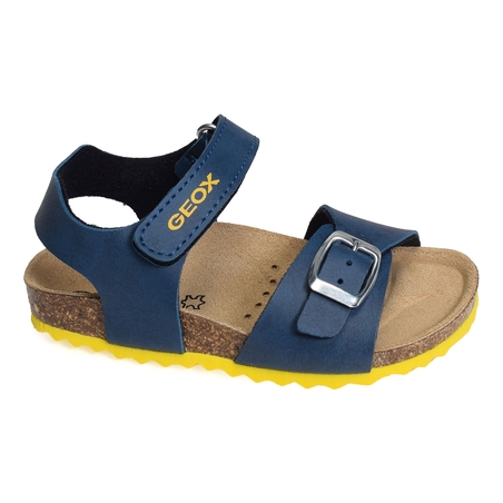 J GHITA BB Bleu Jaune, Sandales plates & Nu-Pieds Geox