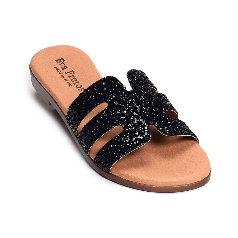 3076 Noir, Mules Eva Frutos