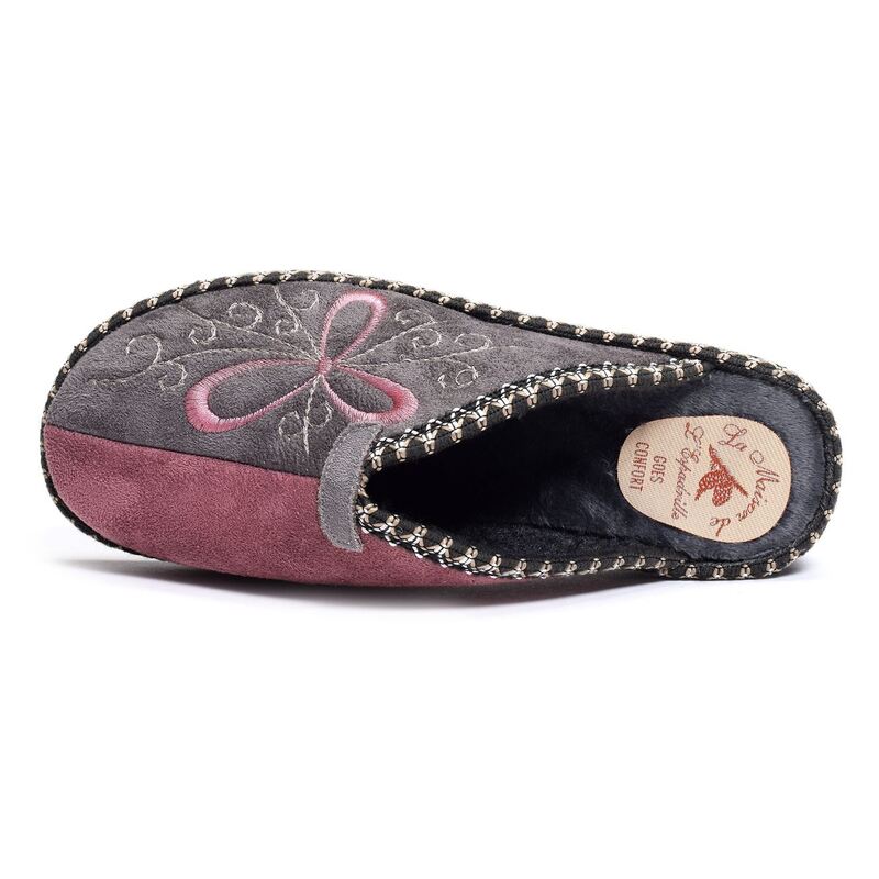 4205 Rose Gris, Mules La Maison de l'Espadrille