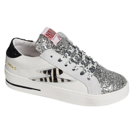 MAYA Blanc Argent, Sneakers basses Semerdjian