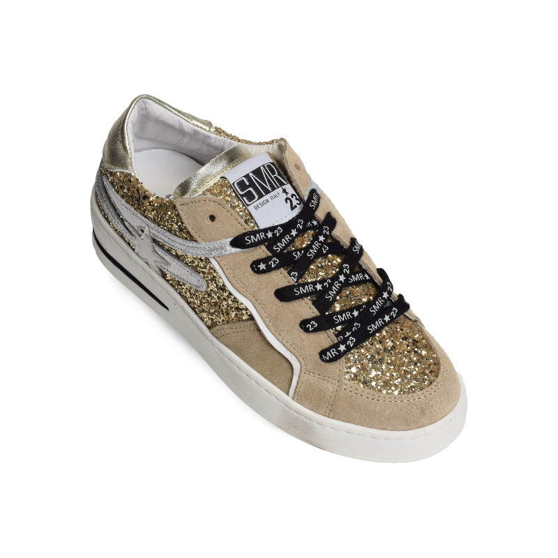 VANA Beige Or, Sneakers basses Semerdjian