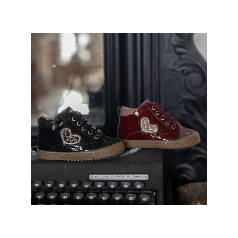 ANTO Noir Paillette, Chaussures à Lacets Babybotte