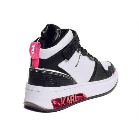 ELEKTRA LAY UP HI Noir Blanc, Baskets montantes Karl Lagerfeld