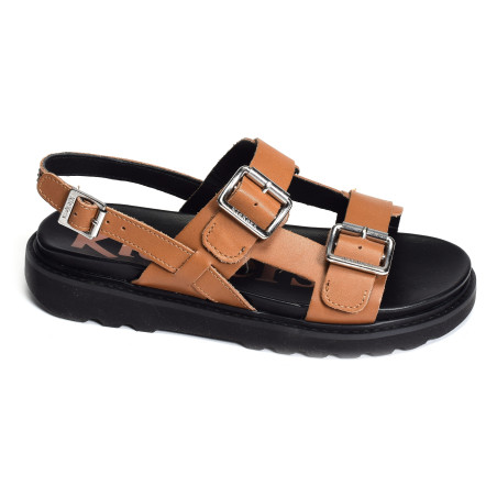 NEOSUMMER Camel, Sandales plates Kickers