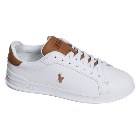 HERITAGE COURT Blanc Marron, Sneakers basses Polo Ralph Lauren