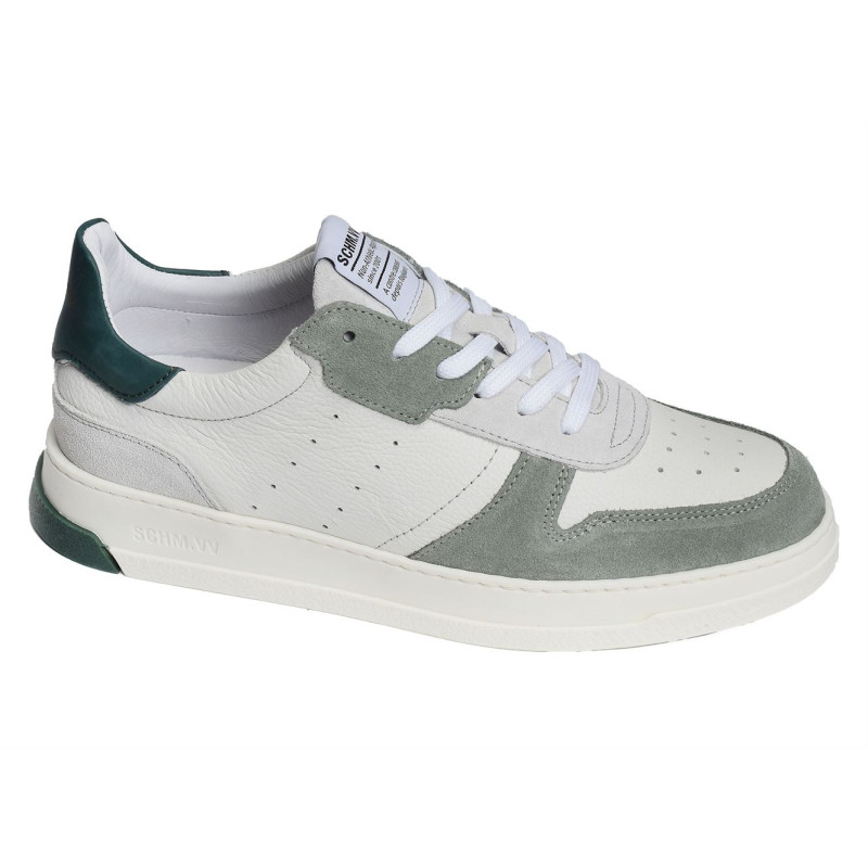 ORDER SNEAKER Blanc Vert, Sneakers basses Schmoove