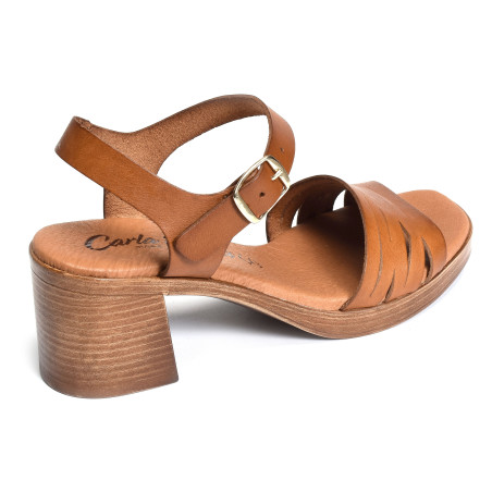 68211 Camel, Nu-Pieds à talon Carla Tortosa