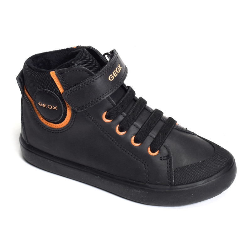 J GISLI BC Noir Orange, Baskets montantes Geox