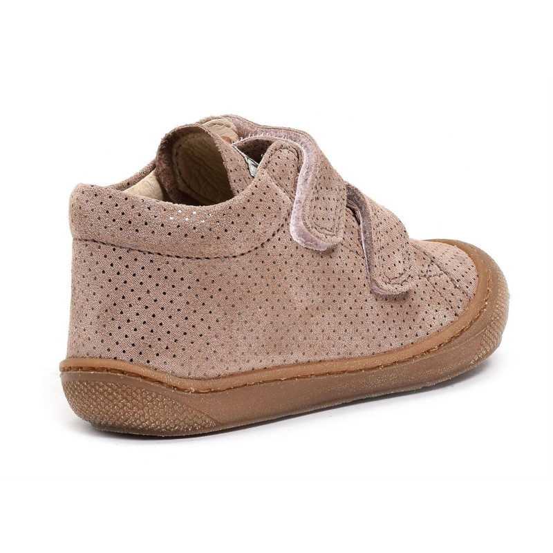 COCOON GIRL VELCRO VELOURS Rose, Chaussures à Scratch Naturino