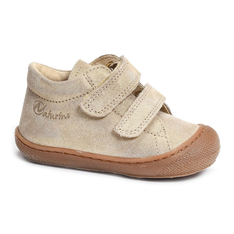 COCOON GIRL VELCRO VELOURS Or, Chaussures à Scratch Naturino