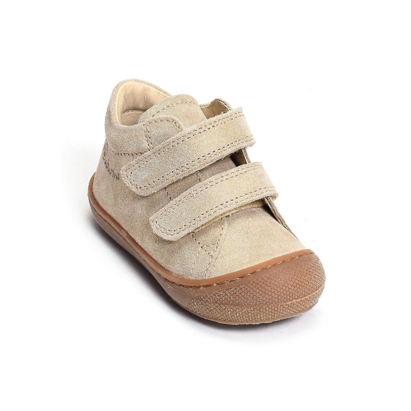 COCOON GIRL VELCRO VELOURS Or, Chaussures à Scratch Naturino