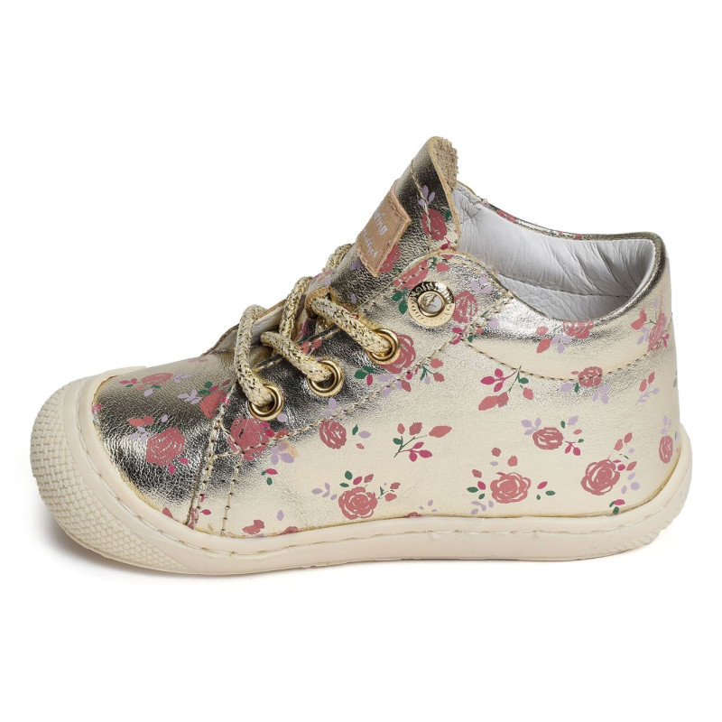 COCOON GIRL FANTAISIE Or Fleurs, Chaussures à Lacets Naturino