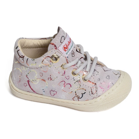 COCOON GIRL FANTAISIE Rose Multicolore, Chaussures à Lacets Naturino