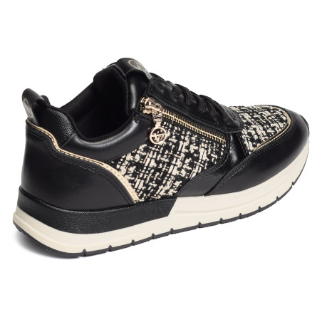 23732 Noir Beige, Baskets running Tamaris