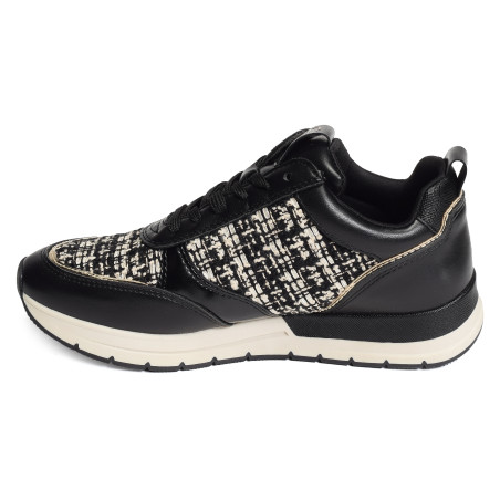 23732 Noir Beige, Baskets running Tamaris