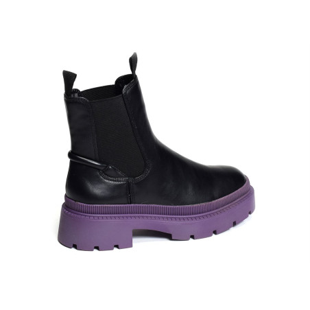 25405 Noir Violet, Chelsea boots Tamaris