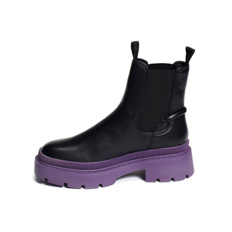 25405 Noir Violet, Chelsea boots Tamaris