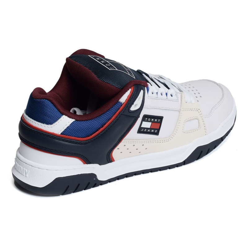 TOMMY JEANS SKATE SNEAKER 1042 Blanc Marine, Sneakers basses Tommy Hilfiger