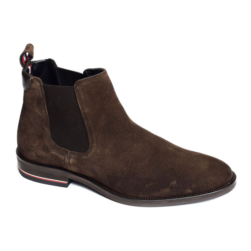 SIGNATURE HILFIGER SUEDE CHELSEA 4175 Marron, Chelsea boots Tommy Hilfiger