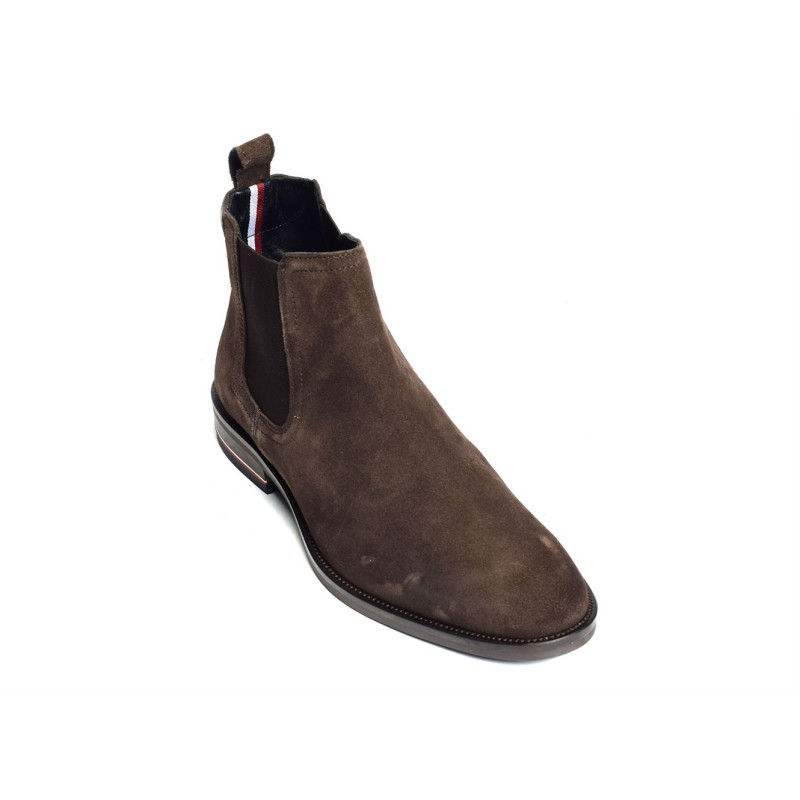 SIGNATURE HILFIGER SUEDE CHELSEA 4175 Marron, Chelsea boots Tommy Hilfiger