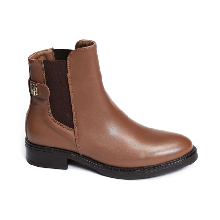 TH LEATHER FLAT BOOT 6749 Camel, Chelsea boots Tommy Hilfiger