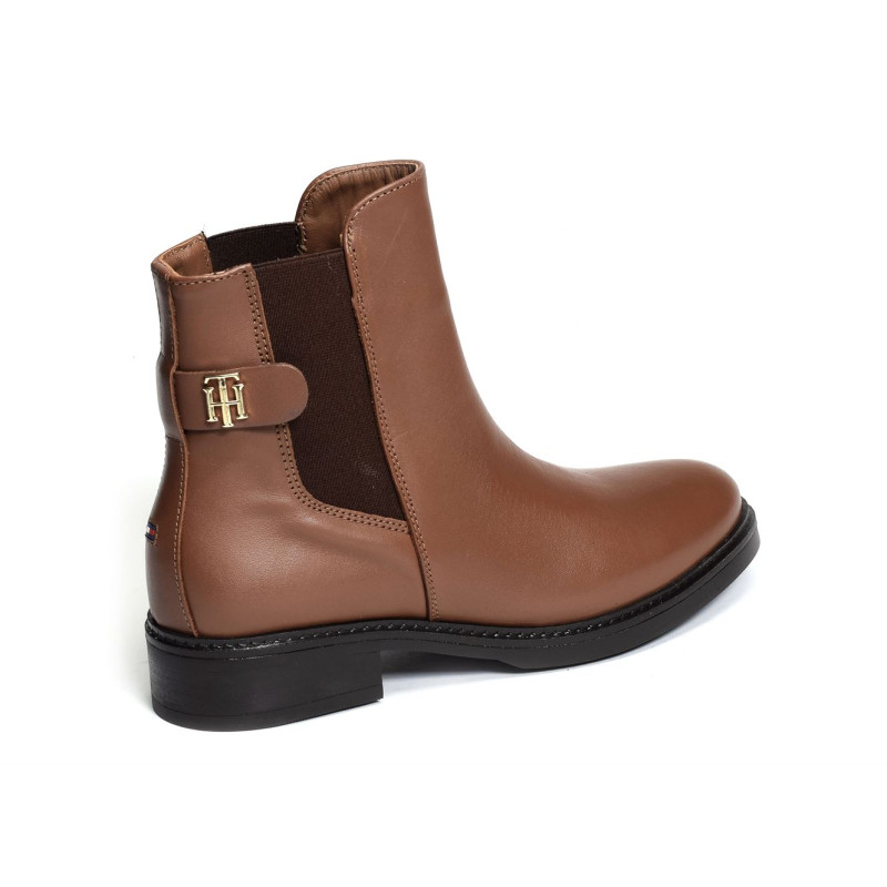 TH LEATHER FLAT BOOT 6749 Camel, Chelsea boots Tommy Hilfiger