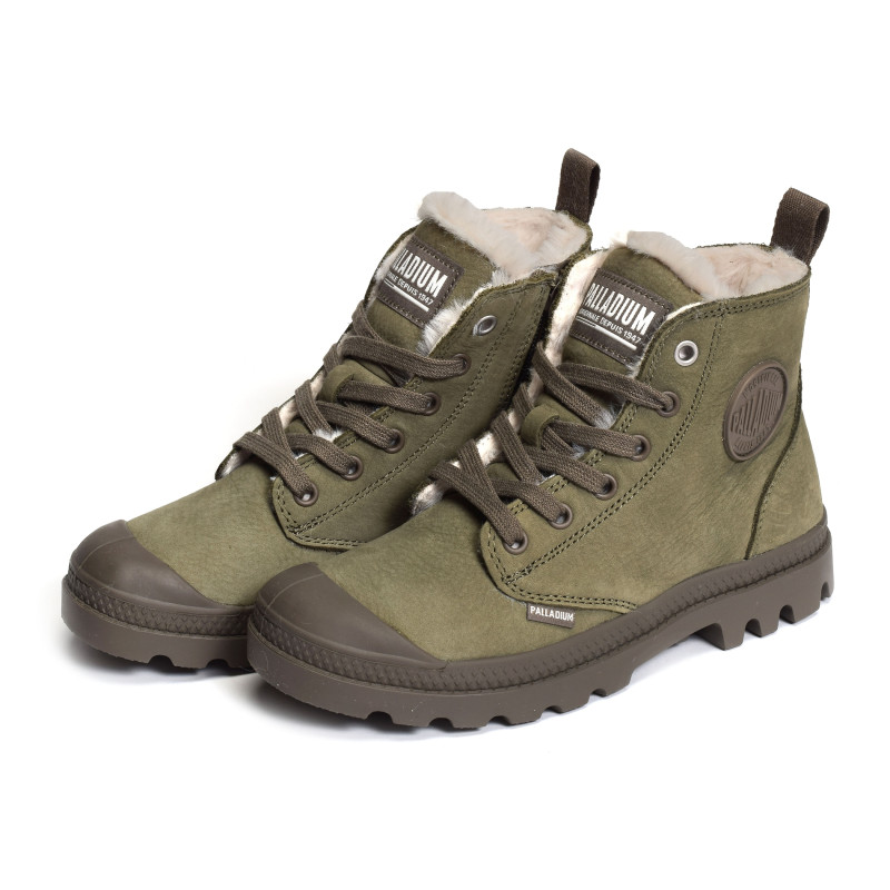 PAMPA HI ZIP Kaki, Boots Palladium