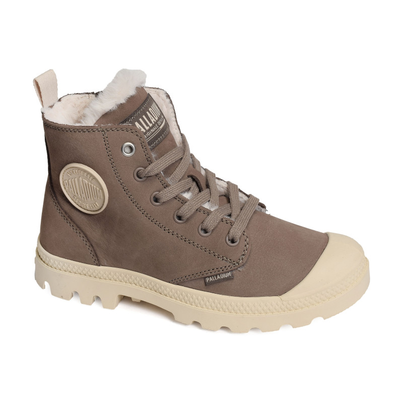 PAMPA HI ZIP Marron Beige, Boots Palladium