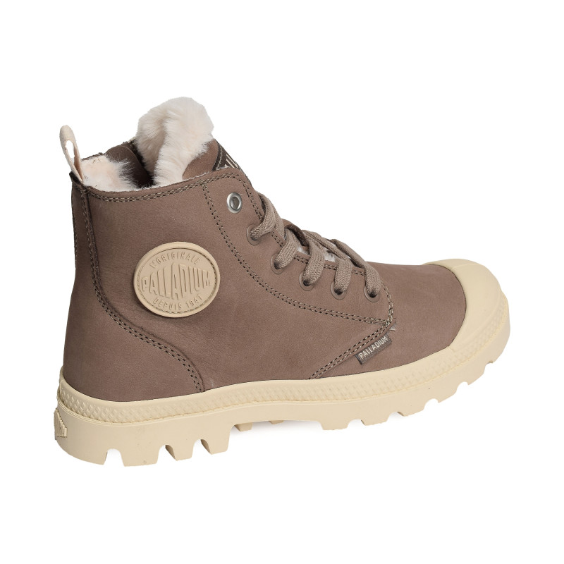 PAMPA HI ZIP Marron Beige, Boots Palladium