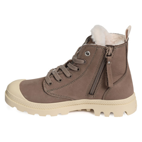 PAMPA HI ZIP Marron Beige, Boots Palladium