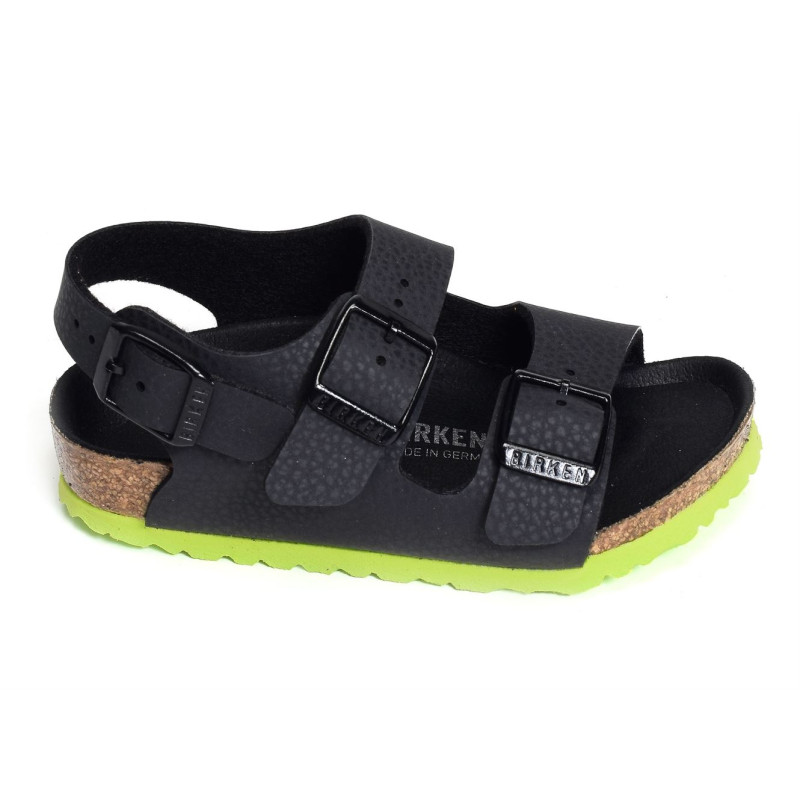 MILANO ENFANT Noir Vert, Sandales plates & Nu-Pieds Birkenstock