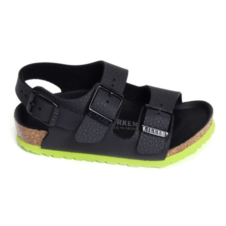 MILANO ENFANT Noir Vert, Sandales plates & Nu-Pieds Birkenstock