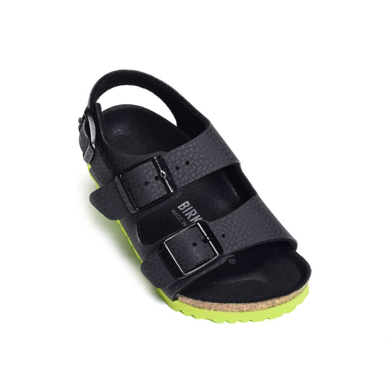 MILANO ENFANT Noir Vert, Sandales plates & Nu-Pieds Birkenstock