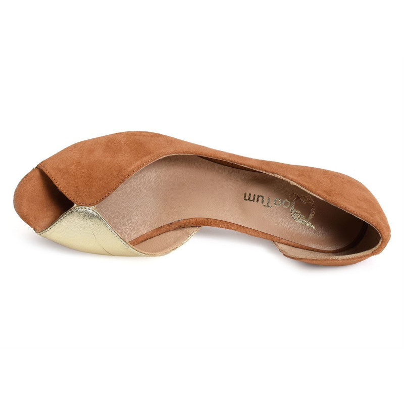 13470 Tan, Peep toes Qootum