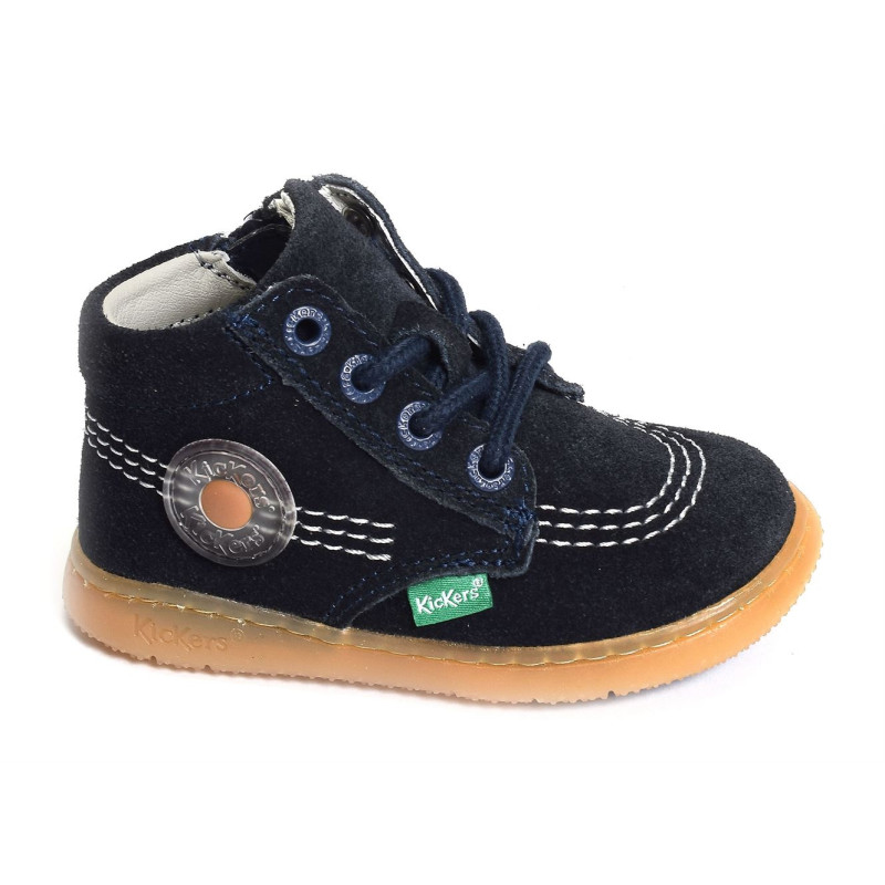 KICKBUBBLY Marine, Chaussures à Lacets Kickers