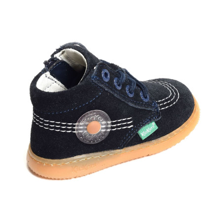 KICKBUBBLY Marine, Chaussures à Lacets Kickers