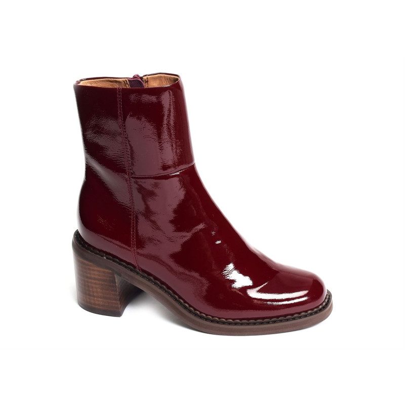 REBABI Verni Bordeaux, Bottines Mam'zelle