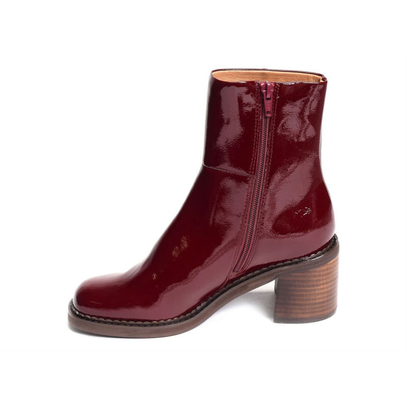 REBABI Verni Bordeaux, Bottines Mam'zelle